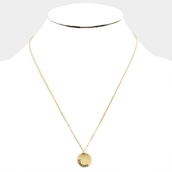 blessed Disc Pendant Necklace Gift Bag Set - Picture 2 of 7